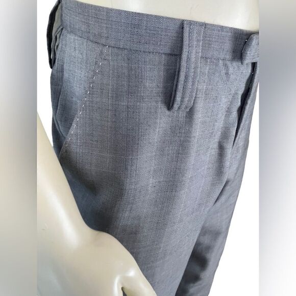 J. Lindeberg F/F Dress Pants in Subtle Gray/Lt Blue/Blk/Tan Plaid Like New Sz 50 - Picture 4 of 12